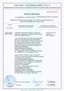 2017.06.19 Аксай - Приложение к сертификату Устройства поворотные, откидные, Siegenia-Aubi KG. ГОСТ 30777-2012
